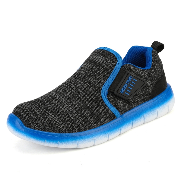 [EZ-Ons MightyMovers] Comfortable Kids Running Shoes - BLACK GREY ROYAL -  0